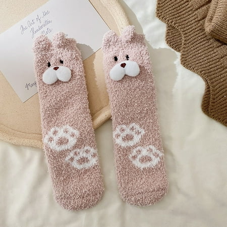 

Gubotare Funny Socks For Men Wool Socks for Women Gifts Winter Warm Thick Knit Cabin Cozy Crew Socks Pink One Size