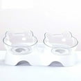 thumbnail image 1 of Double Cat Bowls, Orthopedic Pet Bowl Anti-vomiting, Kitty's Food Water Bowl Dog Bowl, Slanted Cat Dish Protects Spine, 15° Tilted Bowl, 1 of 5