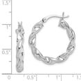 thumbnail image 2 of FB Jewels Sterling Silver Twist 25mm Hoop Earrings, 2 of 2