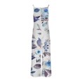 thumbnail image 5 of Olyvenn Summer Cotton Overalls for Women Plus Size Boho Casual Bib Jumpsuits Wide Leg Floral Print Baggy Rompers with Pockets Purple 4, 5 of 5