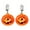 Orange, variant on Glowing LED Halloween Earrings for Women Skeleton Pumpkin Light Up Drop Dangle Earrings Glow in The Dark Party Accessories