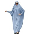 thumbnail image 2 of OBEEII Women Muslim Dresses Hooded Prayer Dresses Hihab Abaya One-Piece Islamic Prayer Dresses Eid Ramadan, 2 of 9