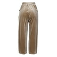 thumbnail image 3 of Clothes under $5 asdoklhq Women Plus Size Clearance Pants Fashion Women Gold Velvet Pants Loose Wide Leg Trousers Wide-legged Causal Pant, 3 of 5