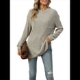 thumbnail image 1 of Camisa de Larga para Mujer, Suéter de Otoño, Túnica Informal, Top Holgado con Bolsillos. Colorante de Avena XL, 1 of 10