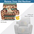 thumbnail image 4 of HELLHERO Giraffe Geometric Stripe Recliner Furniture Slipcover with Brushed, 4 Pcs Recliner Slipcovers with Soft Pet Proof Recliner Chair Slipcover for Kids Pet Single Sofa Chair, 4 of 8