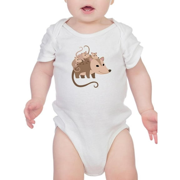 Opossum Mother And Children Bodysuit Infant -Image by Shutterstock,  6 Months