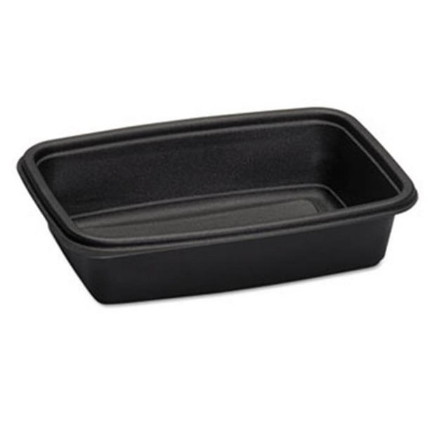 GNP FPR0323L 32 oz Plastic Microwave Safe Containers, Black 75 Per