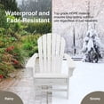 thumbnail image 6 of Yardi Yard Folding Adirondack Chair, Patio HDPE Adirondack Chair with Retractable Ottoman-White, Heavy All-Weather Comfortable Set Poolside Backyard, 6 of 6