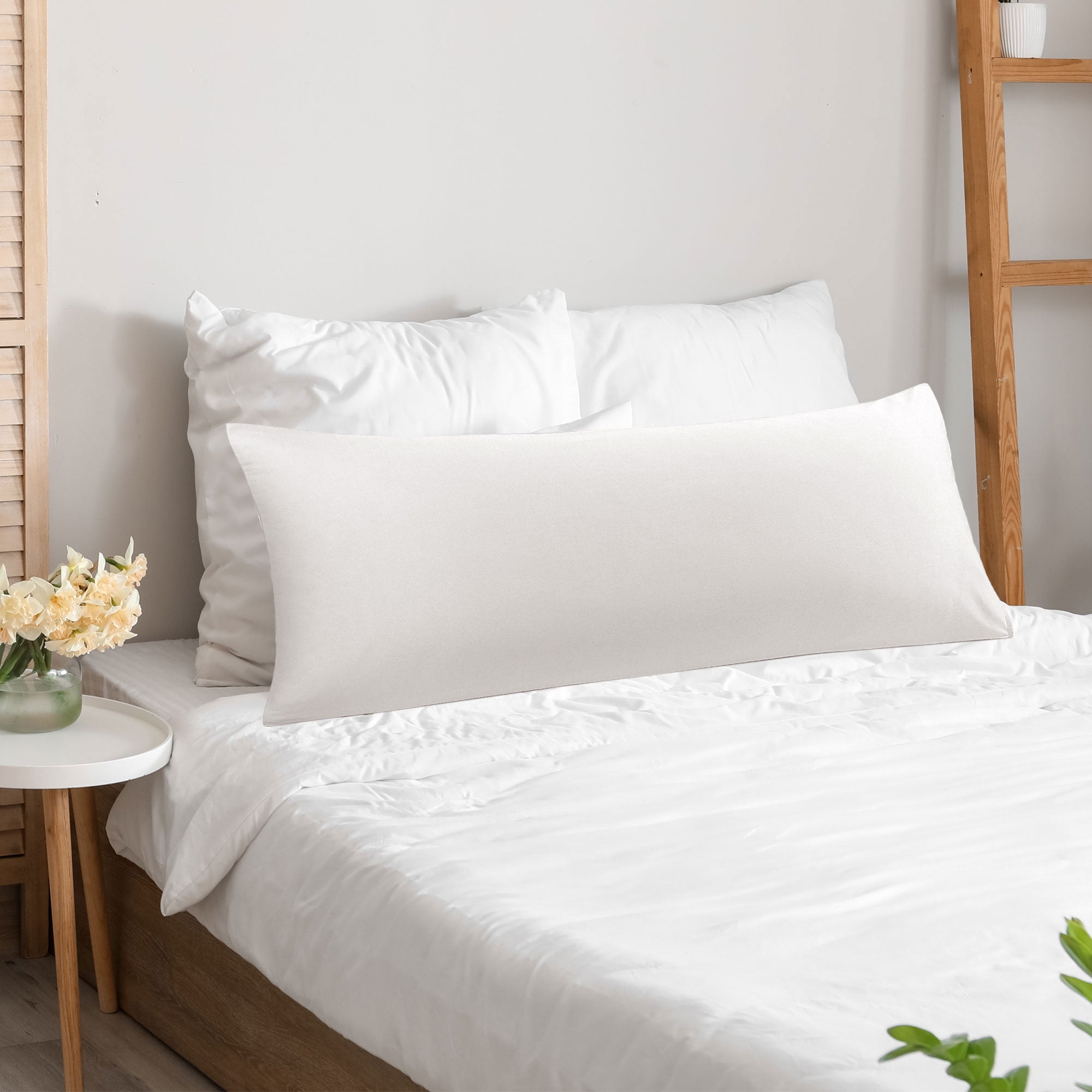 Unique Bargains Cotton Body Pillowcase Breathable Envelope Isabelline 20"x48"