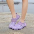 thumbnail image 6 of Krdevn Kids Adjustable Strap Non Slip Barefoot Water Shoes Toddler Boys Girls Beach Pool Swim Outdoor Solid Color Footwear Color:Purple,Size:4.5, 6 of 7