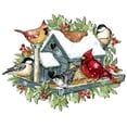 thumbnail image 5 of Designocracy 8471115H-SW 20 x 20 in. Winter Cardinals Christmas Wooden Door Hanger Wall Decor, 5 of 9