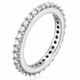 thumbnail image 2 of Vir Jewels 1 CTTW Diamond Eternity Ring Wedding Band 14K White Gold Prong Set Size 9 Female Adult, 2 of 6
