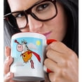 thumbnail image 2 of 3drose, Silly Super Cow Superhero Hero Flying in the Sky Animal Cartoon, 15oz Two-tone Red Mug, 2 of 6