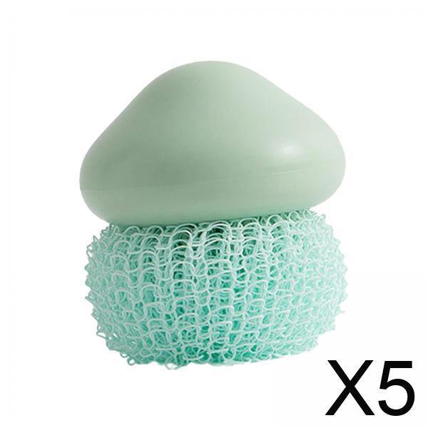 cepillo de limpieza de cocina,cepillo de limpieza de cocina,cepillo de limpieza con mango,dispensador de esponja extraíble,cepillo para lavar platos,bola de limpieza de platos,herramientas de