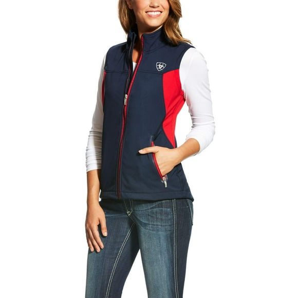 Chaleco ARIAT New Team Softshell para mujer, azul, talla XS