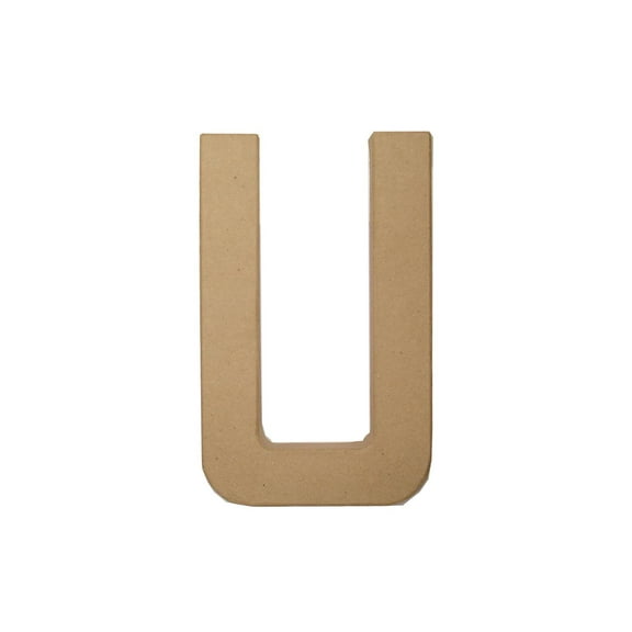 PA Paper Mache 8" Letter U Kraft