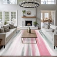 thumbnail image 4 of Pink Grey Washable Living Room Rugs 5'x7', Abstract Vintage Ombre Mottled Texture Farmhouse Low Pile Throw Large Area Rugs Non-Slip Sturdy Edge Binding Carpet for Dining Room Bedside Kitchen, 4 of 9