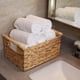 thumbnail image 4 of Cesta de mimbre BSTNASI con forma de jacinto de agua rectangular grande, 4 of 6