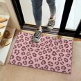 thumbnail image 2 of Brown and Pink Leopard Print Washable Non Slip Indoor Door Mat, Decorative Entry Rug for Entrance, Bedroom, Kitchen, Bathroom, 16"x24", 2 of 6