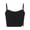 A Black, variant on iiniim Little Big Girls Basic Sports Bra Top Athletic Yoga Cami Bra Hip Hop Jazz Dancewear Size 8-12 A Black 8-10