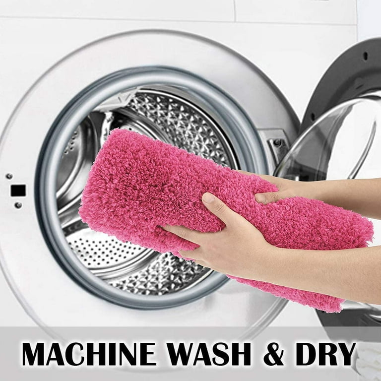 MAYSHINE Non-Slip Bathroom Rug Shag Shower Mat (24x39 Inches)  Machine-Washable Bath Mats with Water Absorbent Soft Microfibers o