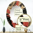 thumbnail image 3 of Designart "Equine Bands" Modern Round Wall Mirror - Abstract Oval Printed Decorative Oversized Mirror - Multiple Color Options, 3 of 4