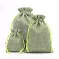 thumbnail image 1 of Bolsa de regalo de Navidad para guardar joyas, bolsita con cordón, bolsa de lino de imitación, 1 of 6
