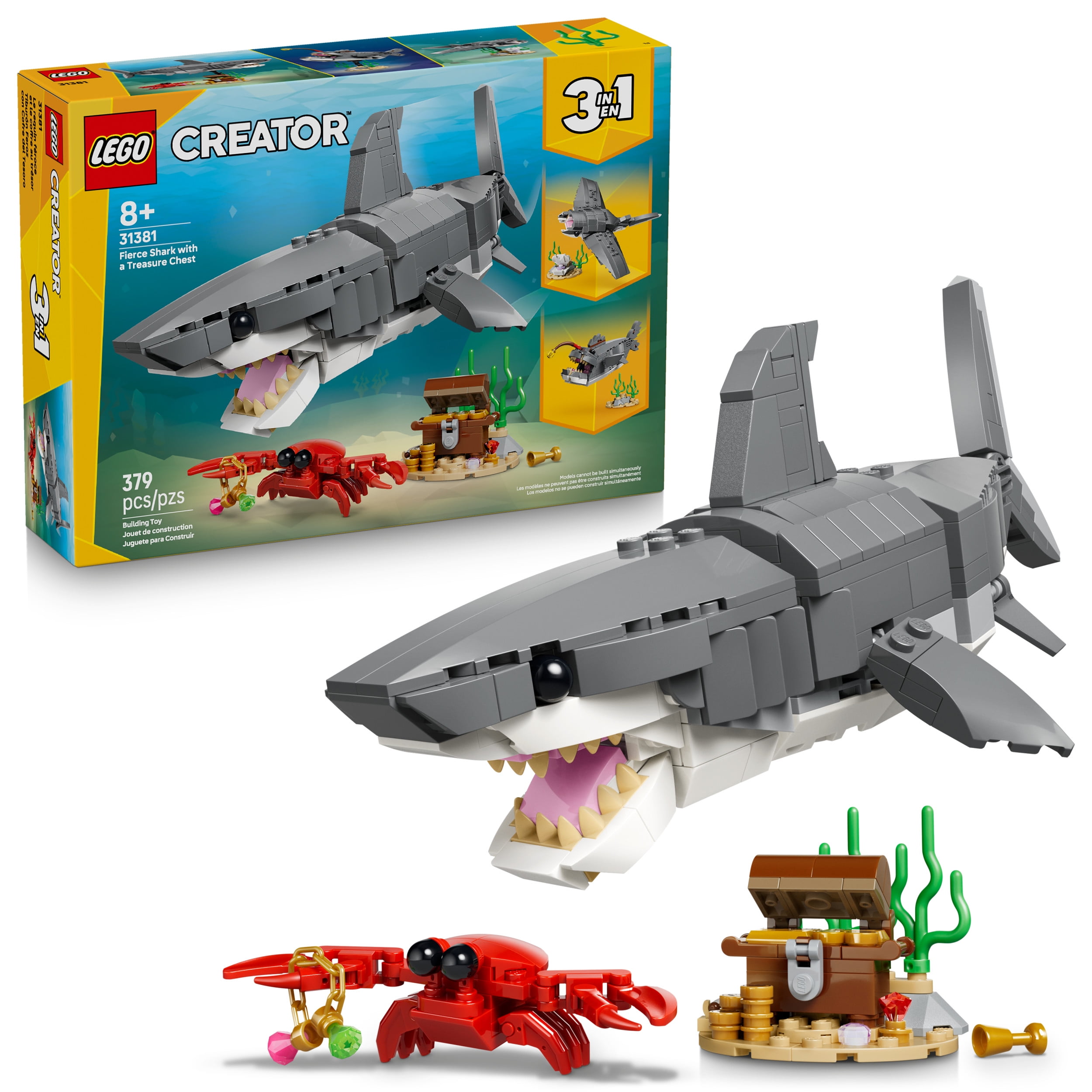 LEGO Creator Le Requin Féroce et le Coffre au Trésor, Jouet 31381