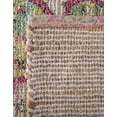 thumbnail image 3 of Unique Loom Chenille Jute Collection Area Rug - Amba (6' 1" x 9' Rectangle Ivory Pink/Navy Blue), 3 of 6