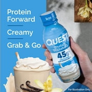 Quest Protein Milkshake, Vanilla Flavor, High Protein, Low Sugar, 14fl oz, 4 Count
