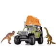 thumbnail image 2 of Dickie Toys: Jeep Dino Camper Set - Green & Orange - Light & Sound Toy Vehicle w/ Trailer, Action Figure & 2 Dinosaurs, Licensed, Kids Ages 3+, 2 of 6
