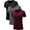 16# 3Pack:V-Neck:Black+Gray+Red wine, variant on NELEUS Women's Compression Shirt Yoga Tight Tops Workout Athletic Short Sleeves 3 Pack,Black+Gray+Navy Blue,US Size L