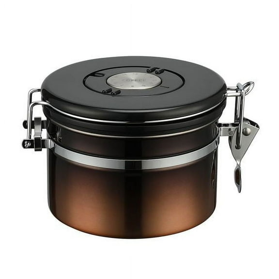 Malmo Gradient Coffee Canister,Airtight Coffee Container with Date Tracker Lid, Stainless Steel Canister for Kitchen Food Storage 9oz, Copper Gradient