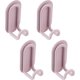 thumbnail image 1 of Pack Of 4 Adhesive Decorative Wall Hooks Pink, 1 of 4