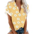 thumbnail image 1 of Blusa con estampado floral de manga corta con cuello en V para mujer OAVQHLG3B Store  lin121212, 1 of 4