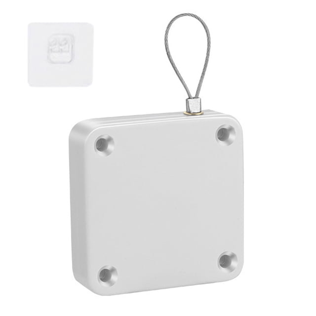 Visland Fermeture Automatique de Porte avec Fil d'Acier de 1,2m Support Mural Réglable Sans Perçage Rideau de Douche Chambre Salle de Bain Ouvre-Porte Coulissante