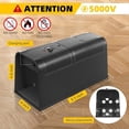 thumbnail image 4 of Trampa para Ratones Eléctrica de 5000 V, Potente Trampa para Ratas para Interiores, con Puerta Antiescape para el Hogar y el Garaje, Color Negro, 4 of 5