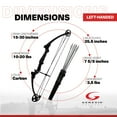 thumbnail image 2 of Genesis Arc à Poulies Original Taille Ajustable, Gaucher, Carbone, 2 of 11