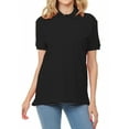 thumbnail image 1 of Basico Polos à Col (Noir) pour Femmes 100 % Coton à Manches Courtes Polos de Golf pour Femmes et Adolescentes, 1 of 5