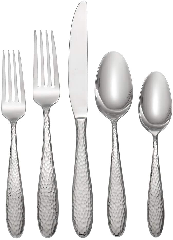 Oneida Reyna 20 Piece Set, Service for 4 , 18/0 Stainless Steel, Silverware Set, Dishwasher Safe