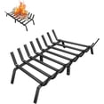 thumbnail image 1 of Grille de Foyer Porte-Bûches de Foyer Solide Robuste en Fonte Support de Combustion de Bûches de Bois Grilles de Feu pour l'Intérieur Accessoires de Foyer, 1 of 6