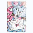 thumbnail image 1 of Metal Light Switch Wall Plate Outlet Cover (Love Letter Friend Teddy Bear Heart Flowers - Single Toggle), 1 of 2