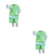 thumbnail image 1 of Guardurnaity De ropa deportiva de verano con letras, Jersey, camiseta de retales, conjuntos de ropa, ropa de calle, trajes para adolescentes, verde Verde ciento veinte 2piezas, 1 of 6