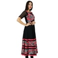 thumbnail image 5 of Bimba Black Flaired Dress Long Georgette Kurti Party Wear Indian Ethnic Kurta, 5 of 7