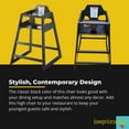 thumbnail image 3 of 2 Pack - Ready-to-Assemble Restaurant Wood High Chair with Black Finish, 3 of 6