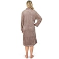 thumbnail image 3 of PAVILIA Womens Housecoat Zip Robe, Sherpa Zip Up Front Robe Bathrobe, Fuzzy Warm Zipper House Coat Lounger for Women Ladies Elderly with Pockets, Fluffy Fleece Long - Beige Taupe (Large/X-Large), 3 of 10