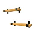 thumbnail image 2 of del Hutson Designs Industrial Grace Wrap Bracket Floating Shelves, Walnut, 2 of 8