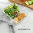 thumbnail image 3 of JoyJolt 2-Sectional Food Prep Storage Containers - Set of 5 - Grey, 3 of 6