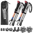 thumbnail image 1 of Tignapoo Lot de 2 Bâtons de Randonnée Réglables en Alliage d'Aluminium avec Accessoires Essentiels et Sac de Transport - Parfait pour Randonnée, Escalade et Aventures en Plein Air - Disponible en Rouge, Léger et Durable, 1 of 6