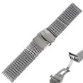thumbnail image 4 of Misterolina HFINGAQEX Silver 18mm20mm22mm24mm Steel Milanese Shark Mesh Watch Band Strap For Watch Watchband Bracelet Metal Mesh, 4 of 7